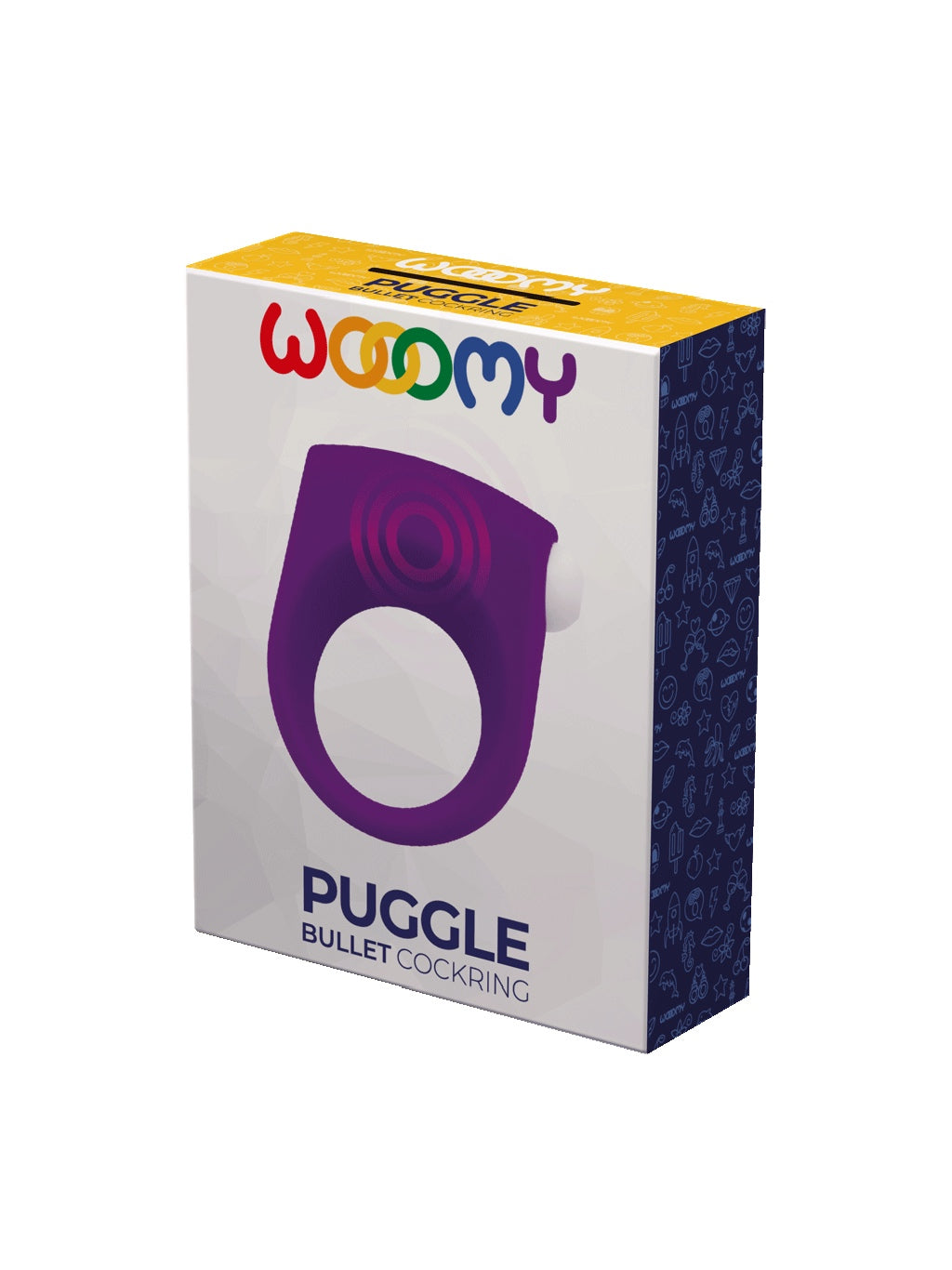 Wooomy cock ring with vibrator purple
